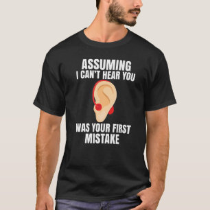 Deaf pride hearing loss awareness hearing aid Prem T-Shirt