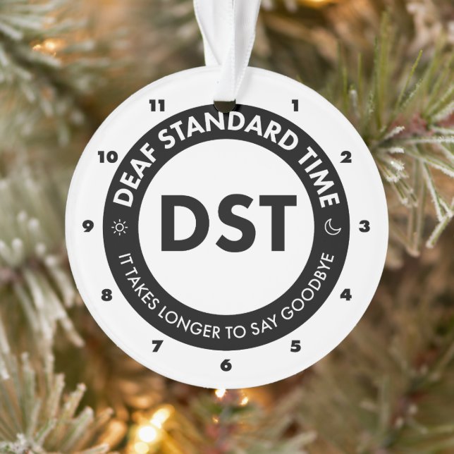 Deaf Standard Time Ornament (Tree)