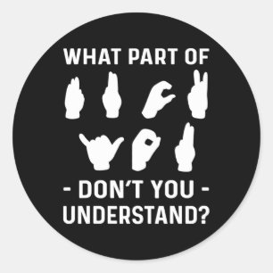 Deafness Awareness. ASL Awareness Classic Round Sticker