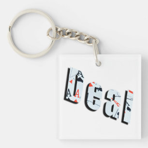 Deal: Poker Picture Logo Made From Aces, Key Ring