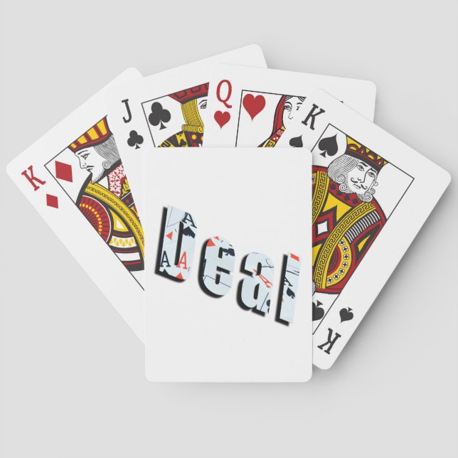 Deal: Poker Picture Logo Made From Aces, Playing Cards (Back)