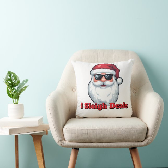 Deal Slaying Santa Claus Funny Holiday Shopping  Cushion (Chair)
