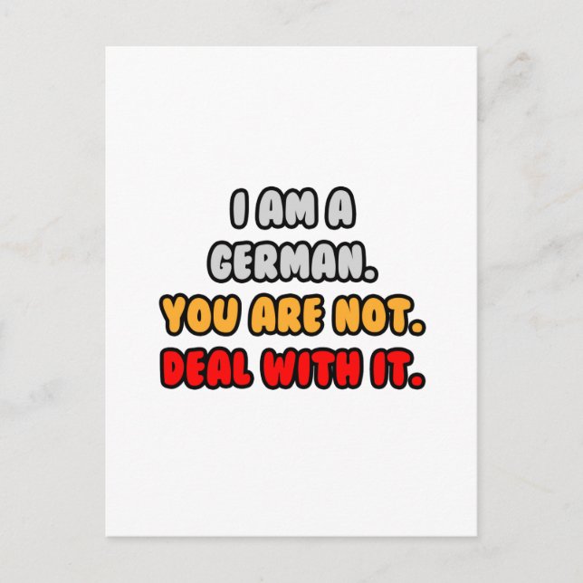 Deal With It ... Funny German Postcard (Front)
