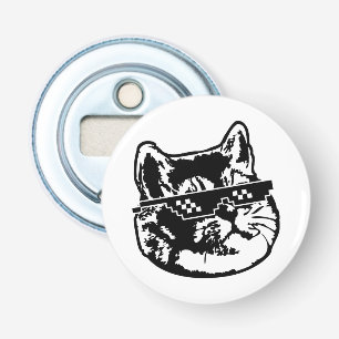 Deal With It Glasses Cat Meme Bottle Opener