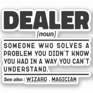 Dealer Noun Definition Professional Seller Funny