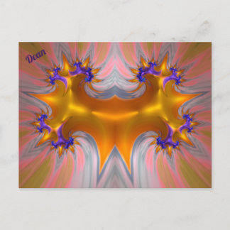 DEAN ~ JESTER ~ 3D Fractal Design Pattern ~  Postcard