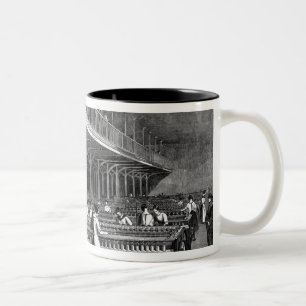 Dean Mills - The Doubling Room, 1851 (litho) Two-Tone Coffee Mug