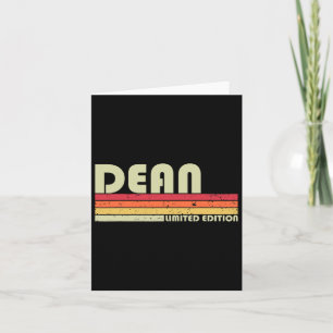 Dean Name Personalised Retro Vintage 80s 90s Birth Card