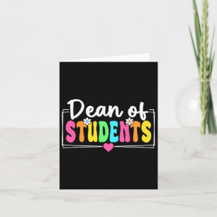 Dean Of Students Back To School Teachers Students  Card