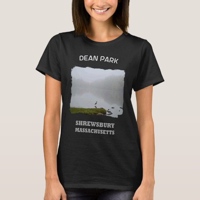 DEAN PARK SHREWSBURY MASSACHUSETTS Great Blue Hero T-Shirt (Front)