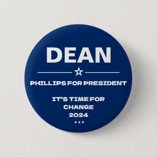 Dean Phillips for President Slogan 2024 6 Cm Round Badge