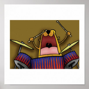 Deano plays the Drums Poster