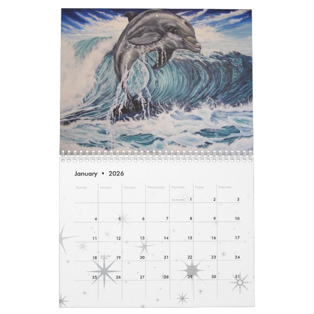 deans wildlife calender of origianal artwork calendar (Jan 2026)