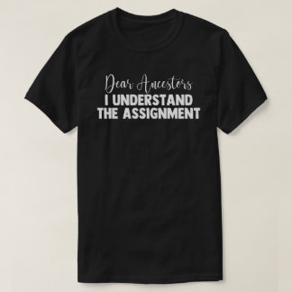 Dear Ancestors I Understand The Assignment T-Shirt