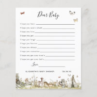 Dear Baby Wishes | Baby Shower Game