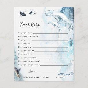 Dear Baby Wishes   Baby Shower Game