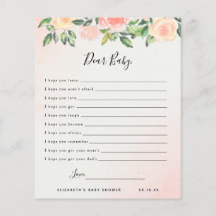 Dear Baby Wishes   Baby Shower Game