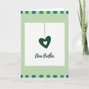 Dear Brother Love Heart Card