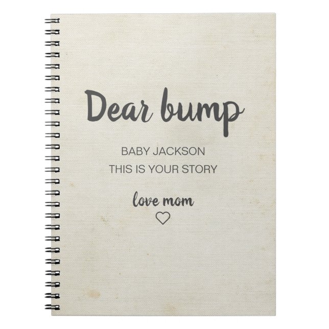 Dear Bump Keepsake Pregnancy Journal (Front)