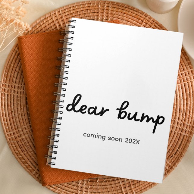 Dear Bump Pregnancy Diary Coming Soon Yr. Notebook (Minimalist Baby Journal)