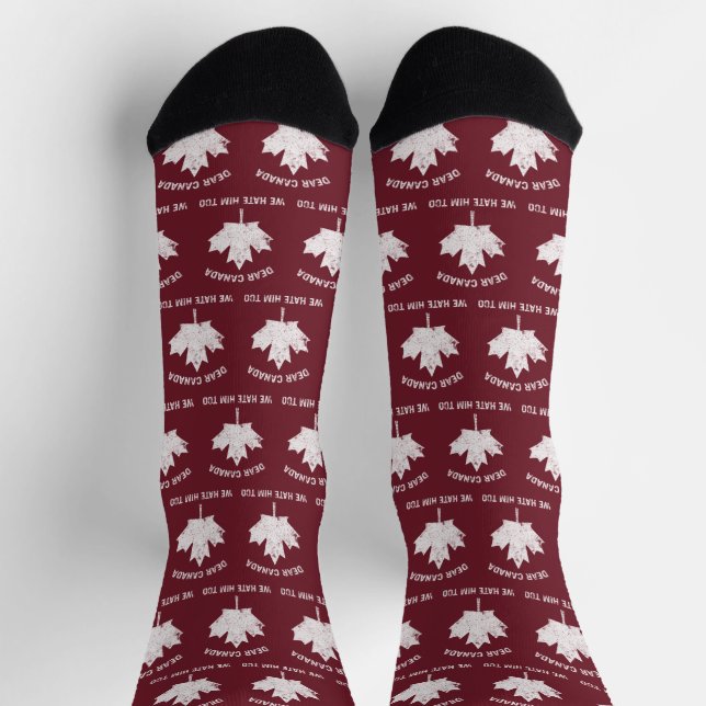 Dear Canada We Hate Him Too Political Protest Socks (Top)