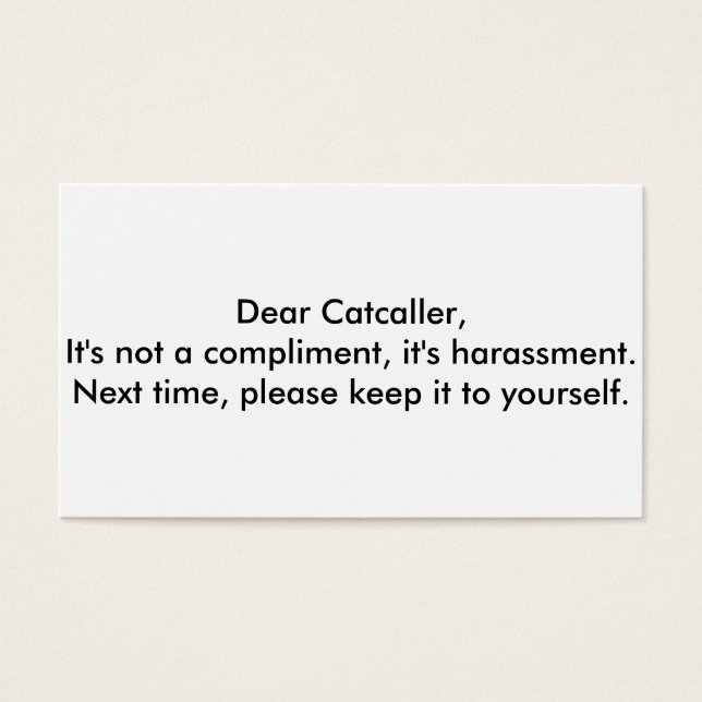 dear catcaller cards (Front)