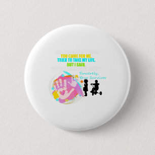 Dear Childhood Cancer Survivor Awareness Gift 6 Cm Round Badge