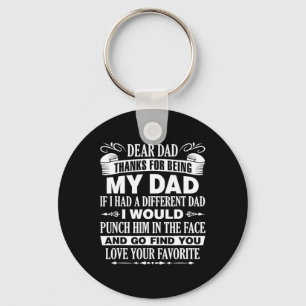 Dear Dad Father&#; s Day Christmas Thanks For Bein Key Ring