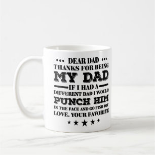 Dear Dad Funny Humour Coffee Mug