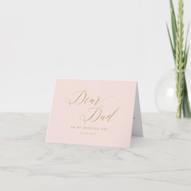 Dear Dad, On My Wedding Day | Message & Photo Thank You Card (Front)