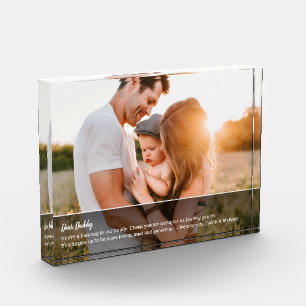 Dear Dad Personalised Photo Message Keepsake Block