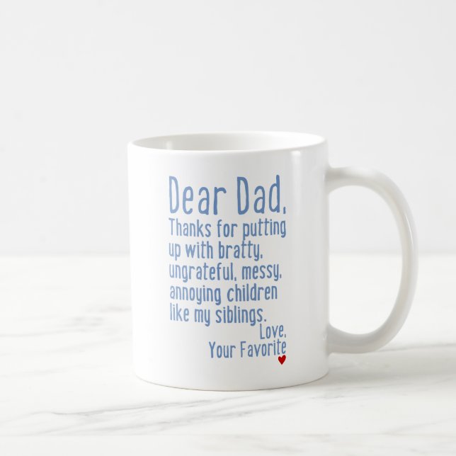 Dear Dad [Siblings Version] Coffee Mug (Right)