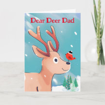 Dear Deer Dad Christmas Baby Deer in the Snow