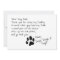 Dear Dog Dad Mum Customisable Pet Name Card