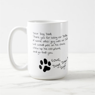 Dear Dog Dad Mum Multiple Pet Names Coffee Mug