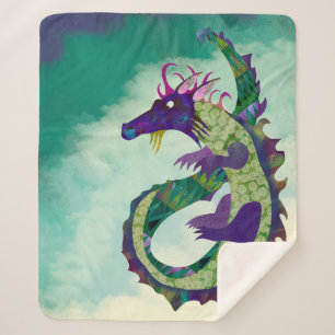 Dear Dragon Sherpa Blanket-Medium Size Blanket