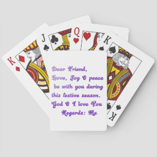 "Dear Friend" Festive Season Greeting Playing Cards