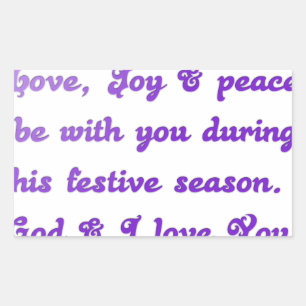 "Dear Friend" Festive Season Greeting Rectangular Sticker