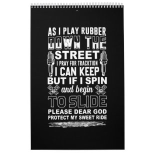 Dear God Protect My Sweet Ride Biker Gift Calendar