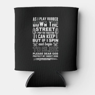 Dear God Protect My Sweet Ride Biker Gift Can Cooler