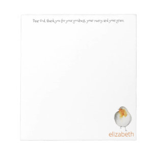 Dear God, thank you Bird Notepad