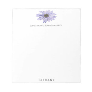 Dear God thank you for blessings Daisy Notepad