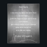 Dear good Santa<br><div class="desc">Funny greetings and wishes to Santa Claus in front of a chalkboard background.
Back is provided with white Liniatur.</div>