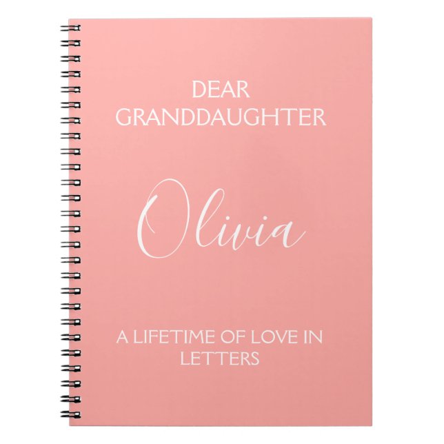 Dear Granddaughter: A Lifetime of Love in Letters Notebook (Front)