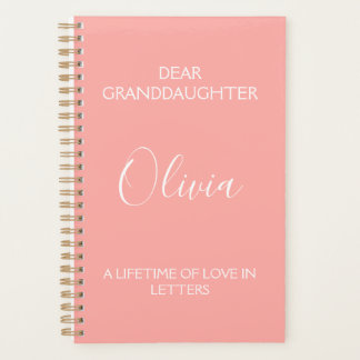 Dear Granddaughter: A Lifetime of Love in Letters Planner
