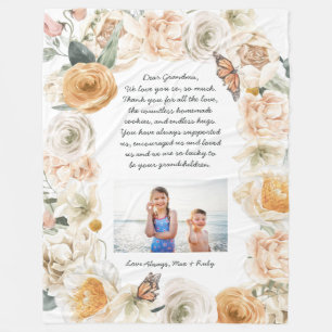 Dear Grandma   Photo & Letter Personalised Fleece Blanket