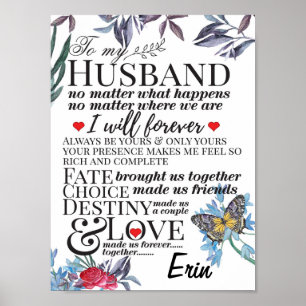 Dear Husband Gift for Him Poster