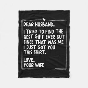 Dear Husband Matching Couples Style For Him And He Fleece Blanket