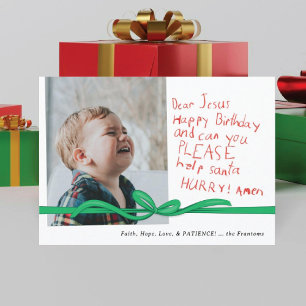 Dear Jesus Photo Christmas Card