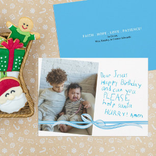 Dear Jesus Photo Christmas Card